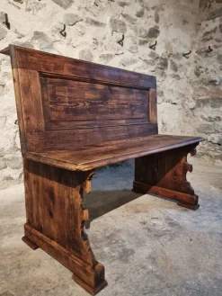 Pamono French Pine Bench, 1920s Discount