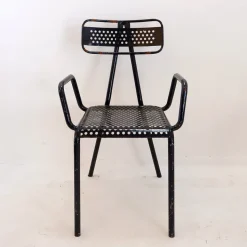 Pamono French Radar Garden Chairs in Metal attributed to René Malaval, Set of 2 Sale