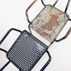 Pamono French Radar Garden Chairs in Metal attributed to René Malaval, Set of 2 Sale