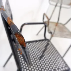 Pamono French Radar Garden Chairs in Metal attributed to René Malaval, Set of 2 Sale