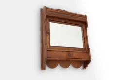 Pamono French Rustic Oak Mirrored Medicine Cabinet, 1900s Clearance