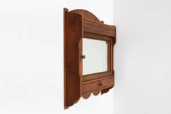 Pamono French Rustic Oak Mirrored Medicine Cabinet, 1900s Clearance