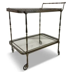 Pamono French Silvered Drinks Trolley, 1960s Best