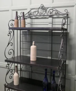 Pamono French Wrought Iron Baker's Shop Stand, 1960s