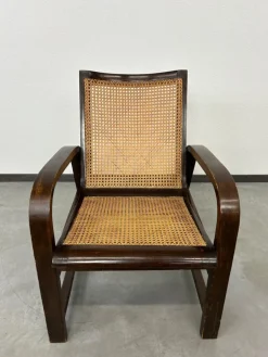 Pamono Functionalist Bentwood Lounge Chair from Thonet, 1930s New
