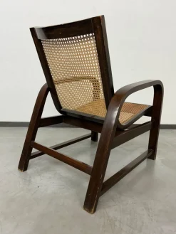 Pamono Functionalist Bentwood Lounge Chair from Thonet, 1930s New