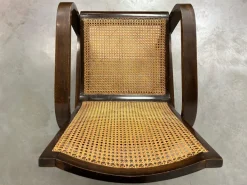 Pamono Functionalist Bentwood Lounge Chair from Thonet, 1930s New