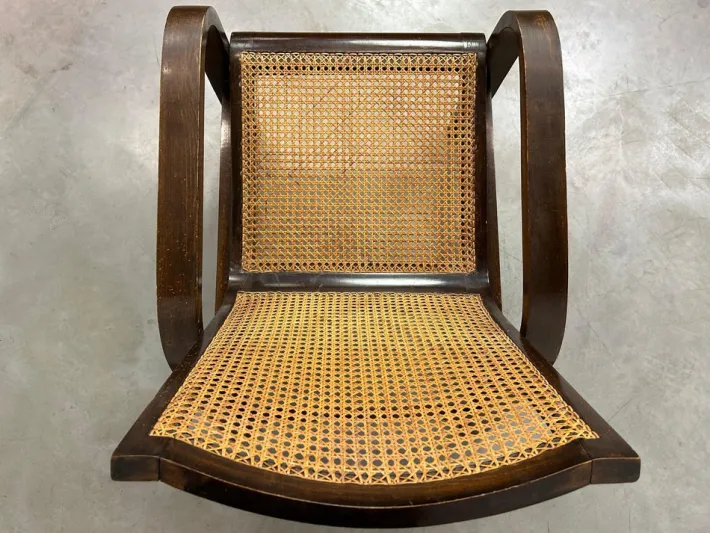 Pamono Functionalist Bentwood Lounge Chair from Thonet, 1930s New