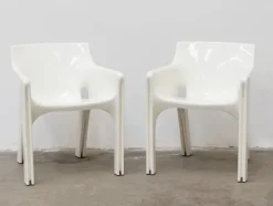 Pamono Gaudì Chairs by Vico Magistretti for Artemide, Italy, 1970s, Set of 2 New