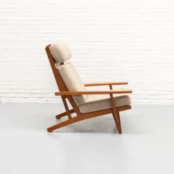 Pamono GE-375 Chair and Ottoman by Hans Wegner for Getama, Set of 2 New