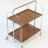 Pamono German Brown and Silver Bar Cart, 1970s Best