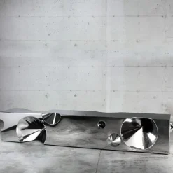 Pamono Get Lost! Bench in Mirror Polished Stainless Steel by Barberini & Gunnell