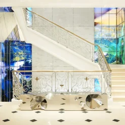 Pamono Get Lost! Bench in Mirror Polished Stainless Steel by Barberini & Gunnell