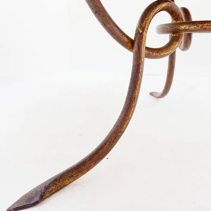Pamono Gilded Iron Coffee Table by René Drouet, 1940s Sale