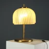 Pamono Glass and Brass Table Lamp, 1970 Sale