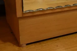 Pamono Glass Dressing Table in Fruit Wood, 1950 Clearance