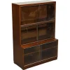 Pamono Glass Front 3-Tier Barrister Bookcase Cabinet from Minty of Oxford, 1930s Discount
