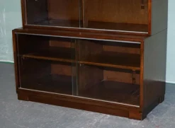 Pamono Glass Front 3-Tier Barrister Bookcase Cabinet from Minty of Oxford, 1930s Discount