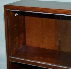 Pamono Glass Front 3-Tier Barrister Bookcase Cabinet from Minty of Oxford, 1930s Discount