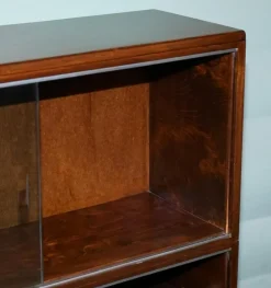 Pamono Glass Front 3-Tier Barrister Bookcase Cabinet from Minty of Oxford, 1930s Discount