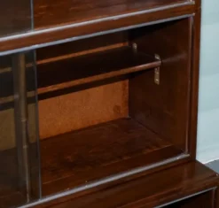 Pamono Glass Front 3-Tier Barrister Bookcase Cabinet from Minty of Oxford, 1930s Discount