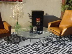 Pamono Glass Living Room Table with Acrylic Glass Base Clearance