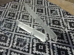 Pamono Glass Living Room Table with Acrylic Glass Base Clearance