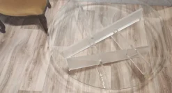 Pamono Glass Living Room Table with Acrylic Glass Base Clearance