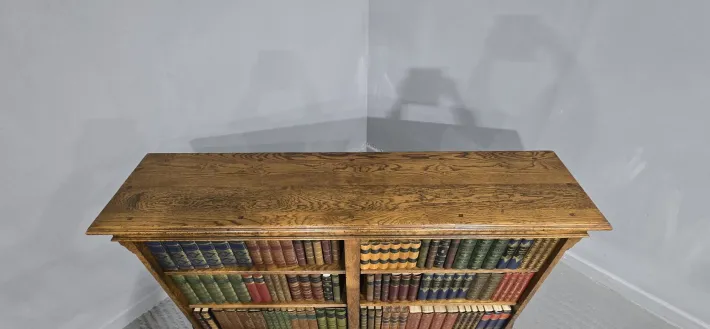 Pamono Golden Oak Open Adjustable Library Bookcase, 1920s Discount