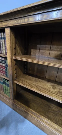 Pamono Golden Oak Open Adjustable Library Bookcase, 1920s Discount