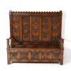 Pamono Gothic Revival Oak High Back Hall Bench, 1900s Sale