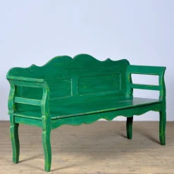 Pamono Green Pine Bench, 1920s Clearance