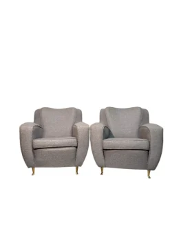 Pamono Grey Armchairs, 1970s, Set of 2 Sale