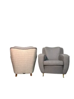 Pamono Grey Armchairs, 1970s, Set of 2 Sale