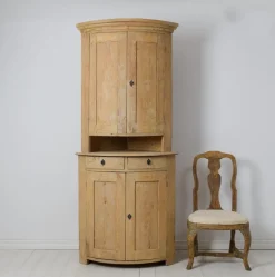 Pamono Gustavian Rustic Northern Swedish Country Corner Cabinet New