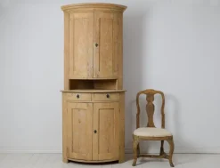 Pamono Gustavian Rustic Northern Swedish Country Corner Cabinet New