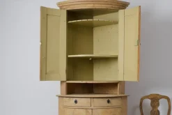 Pamono Gustavian Rustic Northern Swedish Country Corner Cabinet New
