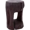 Pamono Hand-Carved Sculptural Hardwood Side Table by Logniture Online