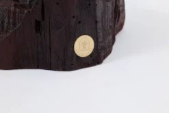 Pamono Hand-Carved Sculptural Hardwood Side Table by Logniture Online