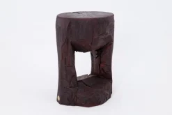 Pamono Hand-Carved Sculptural Hardwood Side Table by Logniture Online