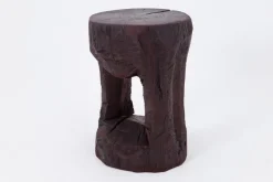 Pamono Hand-Carved Sculptural Hardwood Side Table by Logniture Online