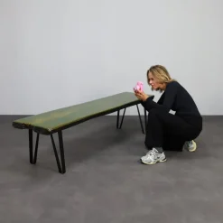 Pamono Handmade Green Epoxy Fusion Bench, 1990s Sale