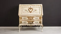 Pamono Hand-Painted and Gilded Secretaire, 1950s Clearance