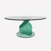Pamono Helix Spiral Sculptural Glass Coffee Table in the style of Danny Lane, 1980s Sale