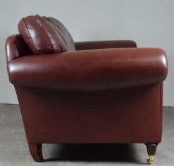 Pamono Heritage 3-Seater Brown Leather Mortimer Sofa with Castors by Laura Ashley