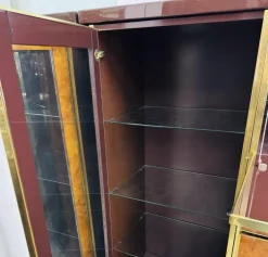 Pamono High Sideboard in Radica and Gilded Metal, 1970s Sale