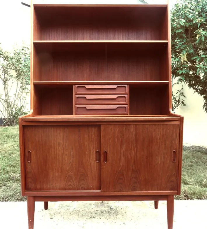 Pamono High Teak Secretary from the Larsen Brothers, Denmark, 1960s