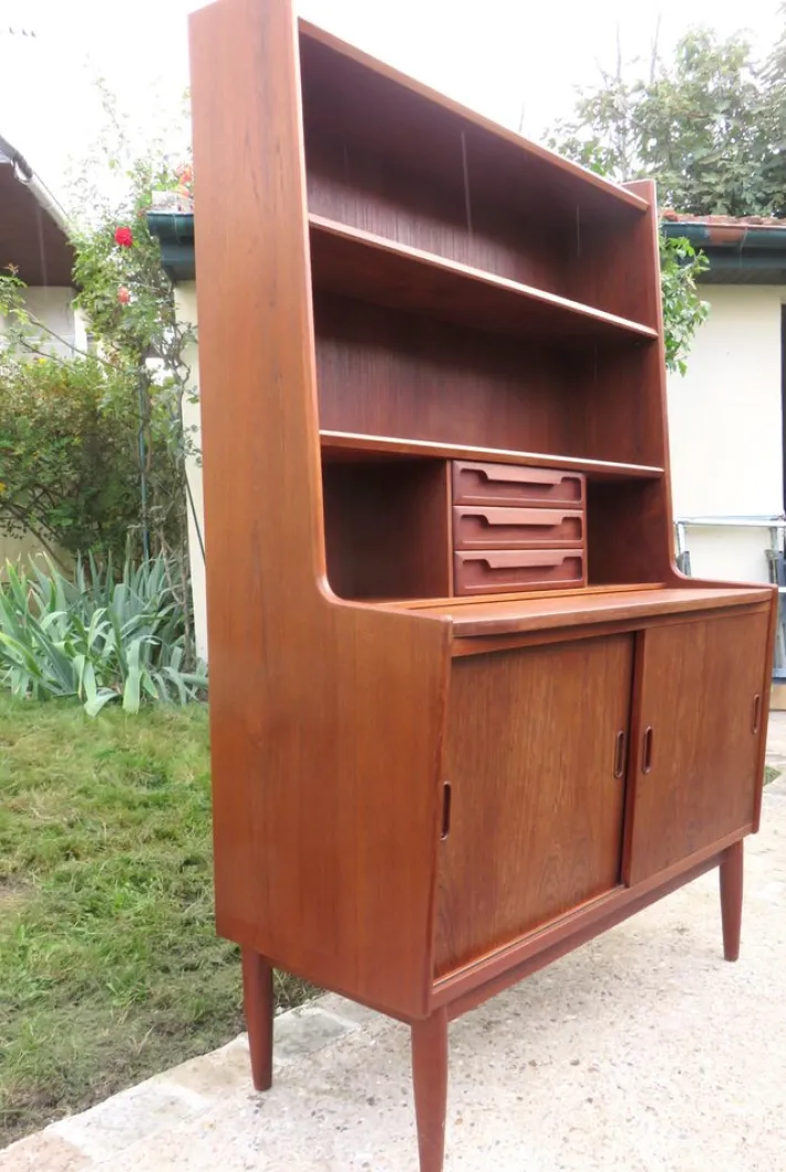 Pamono High Teak Secretary from the Larsen Brothers, Denmark, 1960s