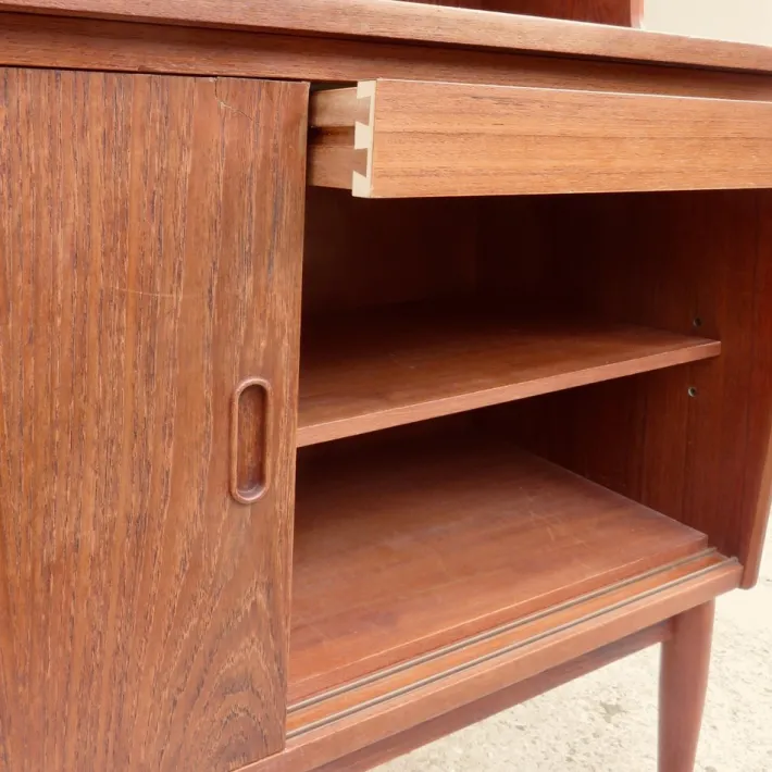 Pamono High Teak Secretary from the Larsen Brothers, Denmark, 1960s