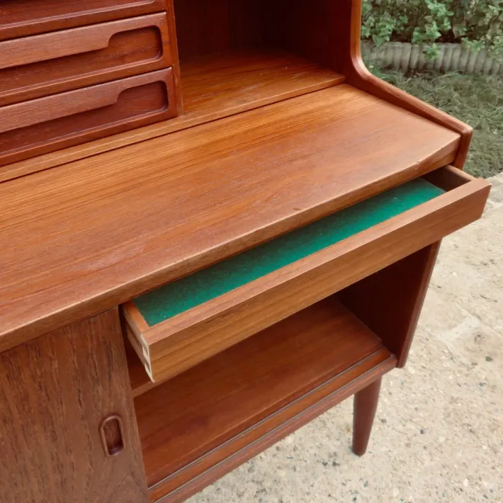 Pamono High Teak Secretary from the Larsen Brothers, Denmark, 1960s